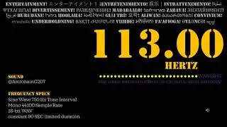 113 Hz 1 Hz Interval Sine Pure Tone Frequency 441000 Sample Stereo