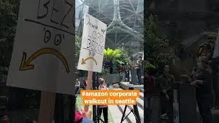 #amazon employees stage a #walkout at the #seattle corporate HQ in #protest of the #RTO and #climate