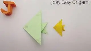 Origami Tropical Fish Easy  - How to Make Origami Tropical Fish Step by Step  [Joey Easy Origami]