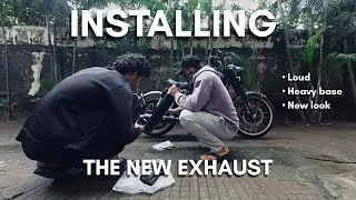 NEW EXHAUST INSTALLATION on my Royal Enfield Goan Classic 350 | GLOBE EXPLODER + SOUND TEST