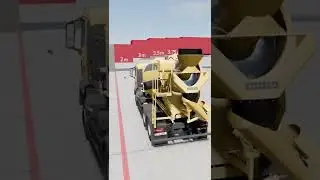 MAN Mixer Truck VS Low Bridge Destruction №1929 #shorts