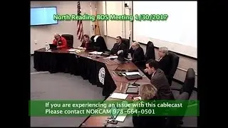 North Reading MA Board of Selectmen Meeting 1/30/17