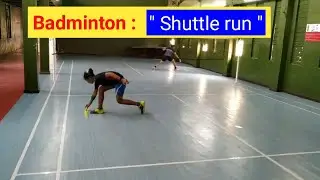 Badminton shuttle run // Badminton singles footwork // Badminton training