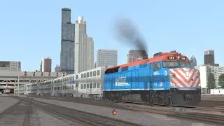Train Simulator 2021 | The Racetrack: Aurora to Chicago - Metra EMD F40PH - Chicago Evening Commuter