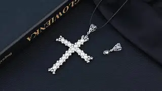 How to Make a Beaded Cross Pendant Necklace with Pearls | Fashewelry