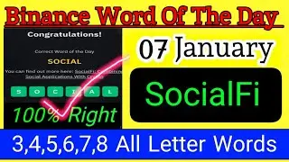 Binance Word Of The Day | SocialFi Theme | Crypto Wodl Answers
