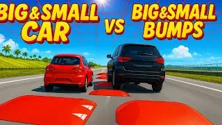 Big & Small Cars vs Small to Giant Speed Bumps 😱 BeamNG.Drive