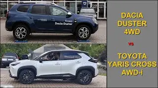 SLIP TEST - Dacia Duster 4WD vs Toyota Yaris Cross Hybrid AWD-I - @4x4.tests.on.rollers