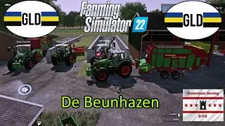 Gelderland Farming Simulator 22 met de Beun Hazen Gras maaien en in de kuilbunker maken #1 (NL)(G29)