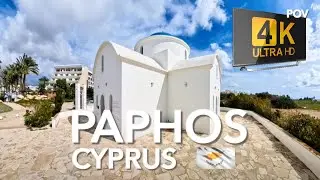 POV 4K Promenade Walk & Historical Sites Visit Around Paphos, Cyprus – Immersive Travel Vlog