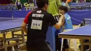korean top penhold Hwang Jae Seong in tournament Singles Final