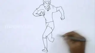 How to Draw a Rugby Player