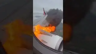 😱Passenger POV: Plane Engine Explodes Mid-Air! Real Footage🔥✈️#passengerpov #enginefire #shorts #usa