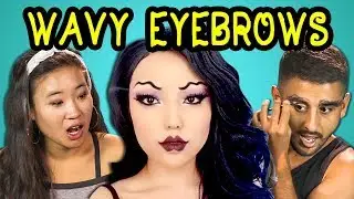COLLEGE KIDS REACT TO WAVY EYEBROWS (VIRAL MAKEUP TREND)