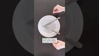 Silverware positions in the Western Dining Style