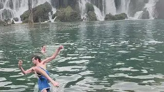 me going for a swim at Kravice Waterfalls in Bosnia (May 2nd, 2023)