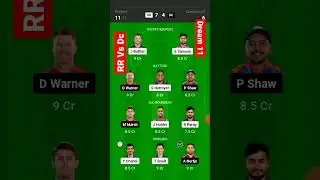 RR vs DC dream 11#dream11