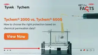 Сравнение характеристик проницаемости: Tychem&reg; 2000 и Tychem&reg; 6000