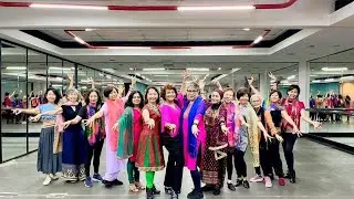 Chogada phrased linedance by seniors (rear view) - MamaG