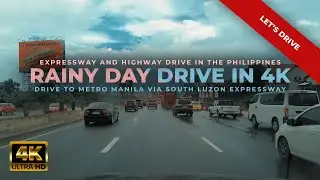 Driving in the Philippines Expressway and Highway in 4k | Rainy Drive to BGC Taguig and Makati