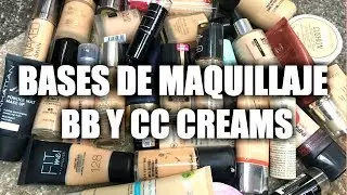LIMPIANDO MI COLECCIÓN DE MAQUILLAJE | BASES, BB CREAMS Y CC CREAMS | MARIEBELLE COSMETICS