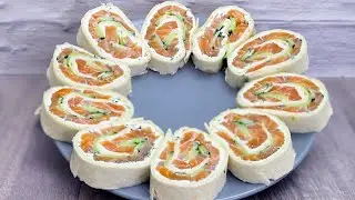 Рулет с лососем, отличная закуска!