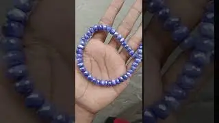 Tanzanite Blue Moonstone Coated Faceted Rondelle Silverite Gemstone Beads Strand - AK Gemstone Beads