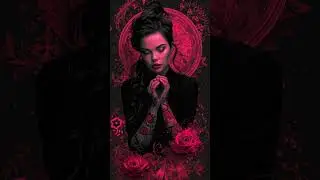 Seraphine Vale &mdash; Crimson Devotion | Digital Gothic Floral Portrait (5s)