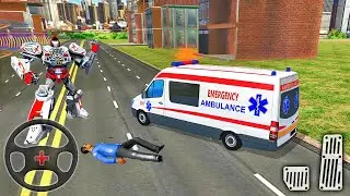 Ambulance Doctor Robot Transformation - Rescue Emergency Van Drive Simulator - Android Gameplay