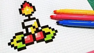 Christmas Pixel Art - How To Draw Christmas Candle #pixelart
