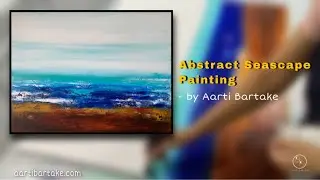 Abstract Seascape Acrylic Painting | Ocean landscape painting | Abstract Sea painting demonstration