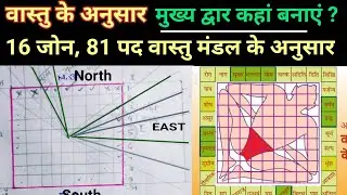 81 पद वास्तु मंडल के अनुसार घर का मुख्य द्वार कहां रखें?। वास्तु के अनुसार घर का मुख्य द्वार वास्तु।