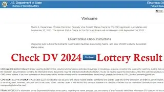 How to Check DV Lottery 2024 Result