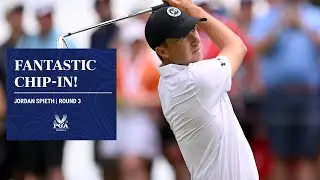 Jordan Spieth Makes an INCREDIBLE chip! | 2024 PGA Championship Round 3