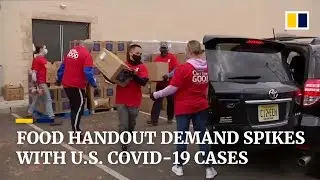 Demand for free food rises in US as nation&rsquo;s Covid-19 pandemic crisis deepens