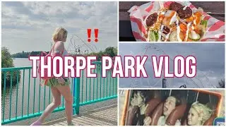 Thorpe Park vlog - Hyperia testing, what I eat, rollercoasters ✨💥