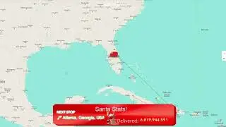 Google Santa Tracker 2022 - Santa Arrives in the United States!