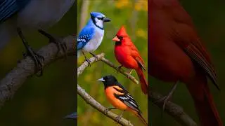 Relaxing Bird Sounds from America's Most Beautiful Birds | Cardinal, Blue Jay, Robin & More
