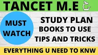 HOW TO PREPARE FOR TANCET M.E | STUDY PLAN + TIPS AND TRICKS