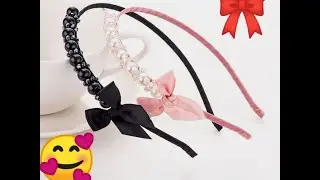 ب٧حبات من الخرز 😲اعملي اجمل واسهل طوق شعر للبنات علي الاطلاق😘😘@FuonkaLLhandmadeb