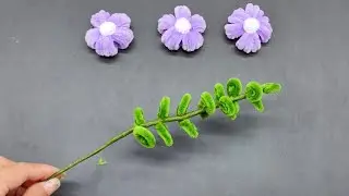 How to make an easy pipe cleaner flowers | Chenille wire flower by handcraft