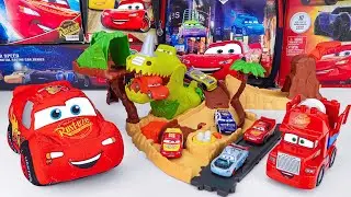 Lightning McQueen Super Unboxing 🚗💨 | Mattel Disney Pixar Cars on the Road Dino Playground #mcqueen