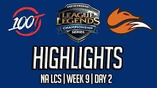 NA LCS GAME HIGHLIGHTS | 100 Thieves vs Echo Fox | Week 9 | Day 2 |mar 18 2018
