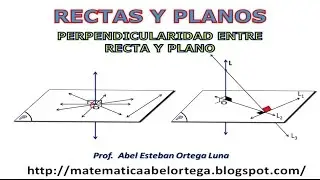 PERPENDICULARIDAD ENTRE RECTA Y PLANO