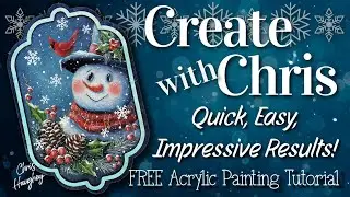Cardinal Companion Step by Step Acrylic Painting Tutorial