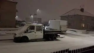 Snowing in EH19, Bonnyrigg, Midlothian