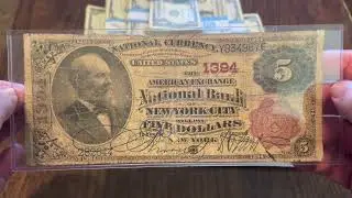 1882 год, 5 долларов, коричневая обложка