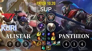 T1 Kuri Alistar vs Pantheon Sup - KR Patch 10.20
