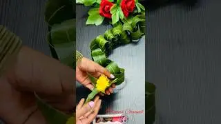 Simple maavidakula thoranam ideas | mango leaves decoration | door step decoration ideas #decorideas
