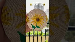 🌻 Macram&eacute; Wall Decor Inspired by Sunflower Art | Boho DIY Home Decor 🌻#youtubeshorts #macrame